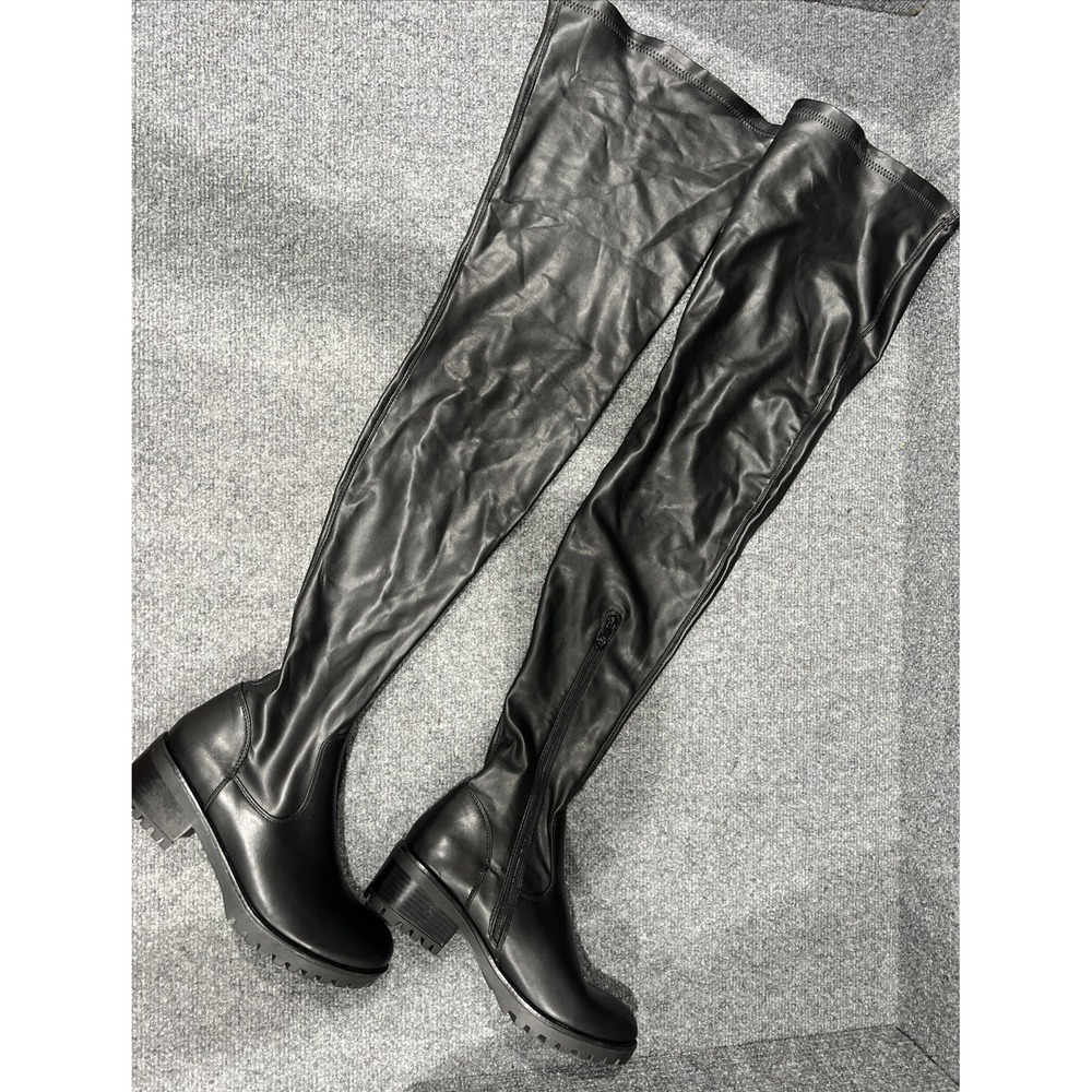 Azalea Wang Thigh High Boots Black Size 9